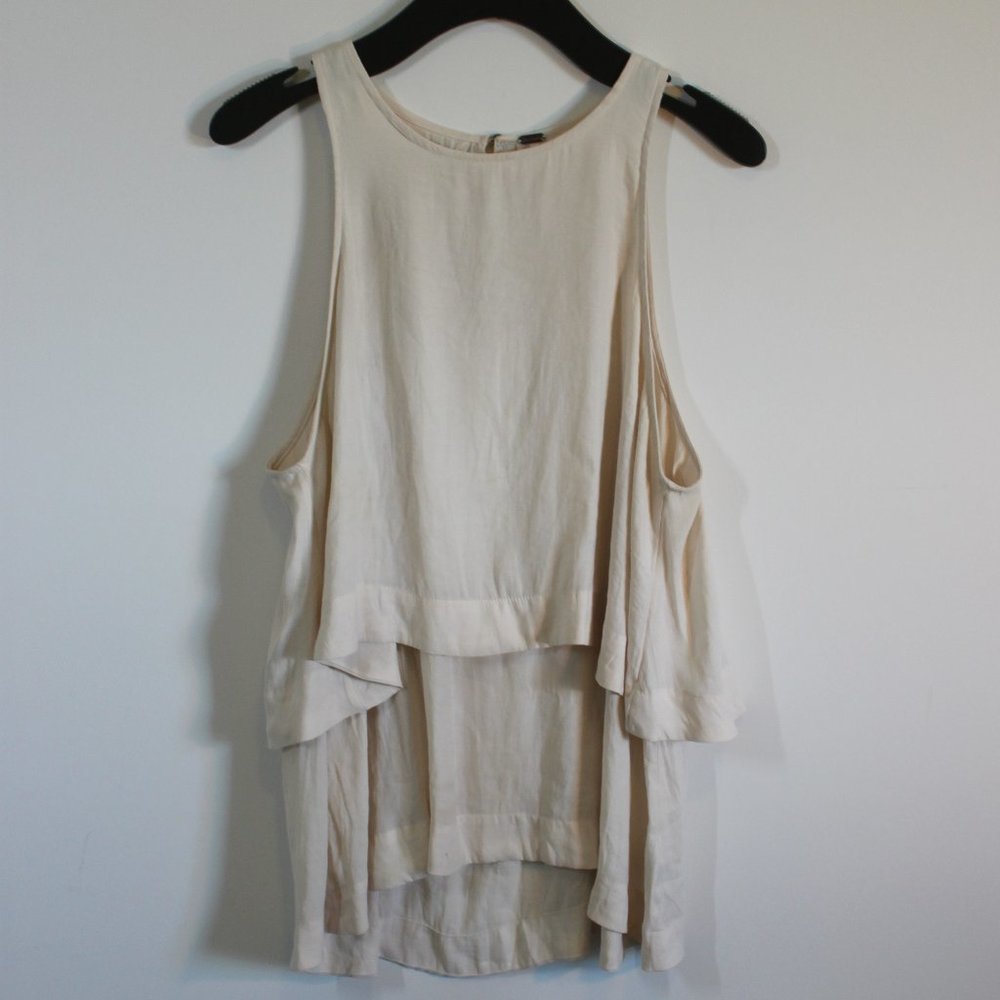 Free People | Cream Layered Sleveless Top
